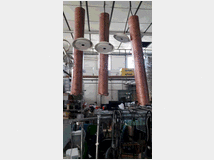 3 lampade a sospensione tubolare in rame